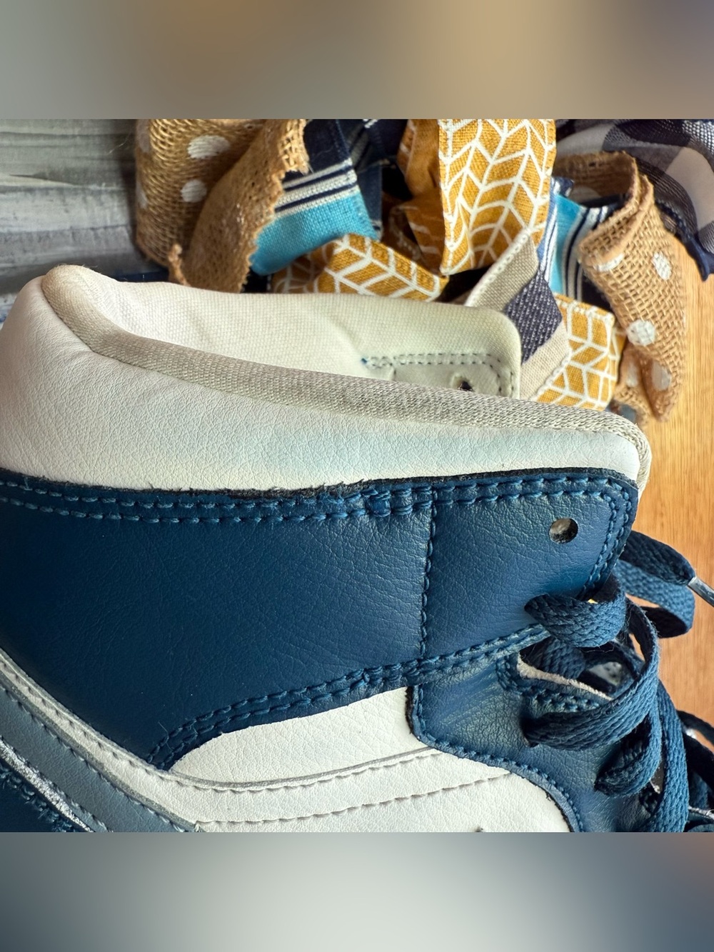 Nike Air Jordan 1 Mid Sneakers, Sky J French Blue White, BQ6472-414 W size 11 - Picture 11 of 12
